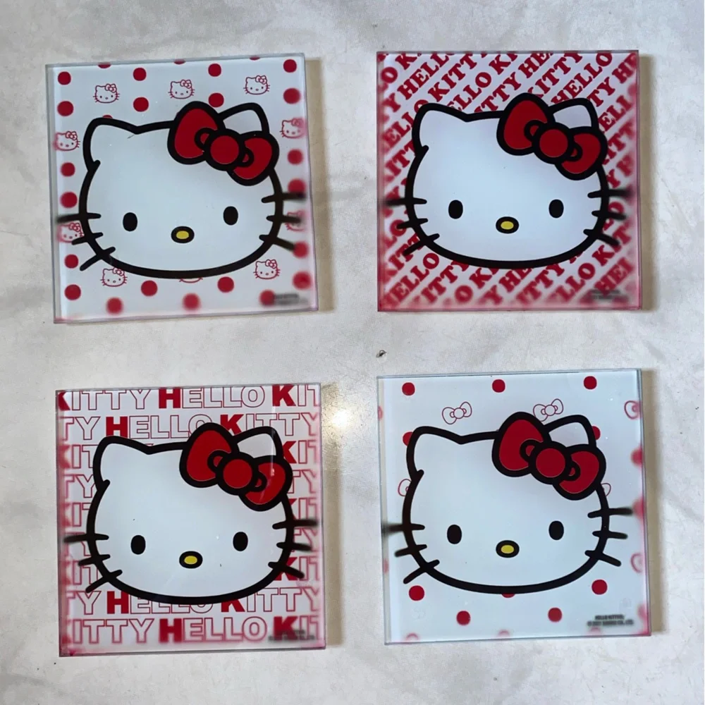 Hello Kitty Glass Coasters - Picture 2 of 7